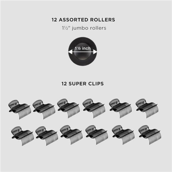 Ceramic Hot Rollers – 1 1/2-inch, Includes Clips, For All Hair Types - Picture 4 of 8